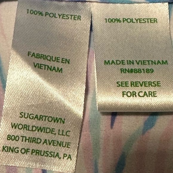 Lilly Pulitzer Lizzie Top Bermuda Blue Fishful Thinking - Picture 6 of 6